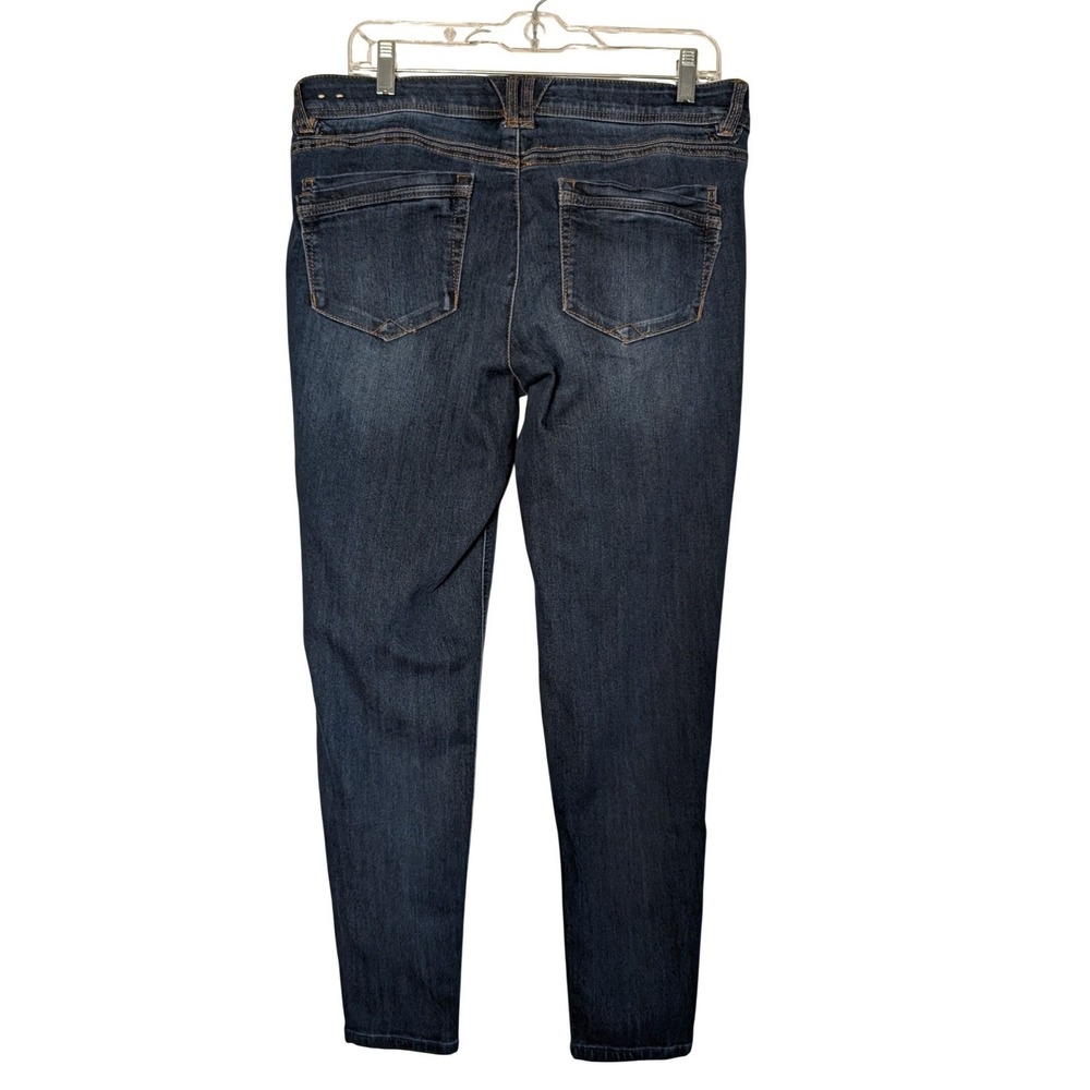 DEMOCRACY Ab Technology Distressed Ankle Skimmer Stretch Jeans Women's 12 - Picture 2 of 14